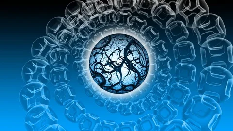 Sphere animation abstract blue Stock Footage 91022551