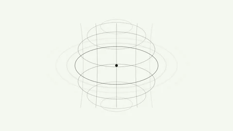 Sphere Animation Wireframe Model Forming Around a Central Point Stock Footage 332952654