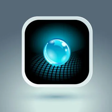 Sphere App Icon. Conceptual Hi-Tech Design Stock Illustration