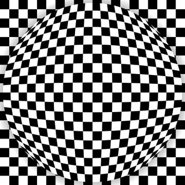 Sphere on background, checkered graphics Stock Illustration