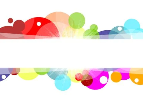 Sphere background representing empty space and multicoloured Stock Illustration