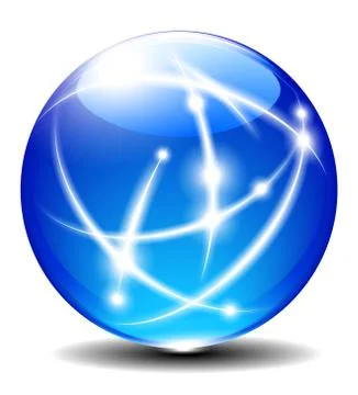 Sphere, Ball illustration with Communication lines Stock Illustration