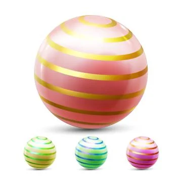 Sphere Ball . Orb Shining. Round Button. Glossy Element. Cirlce Object. 3D Stock Illustration