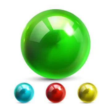 Sphere Ball Vector. Orb Shining. Glow Crystal. Smooth Blank. Web Icon. 3D Stock Illustration