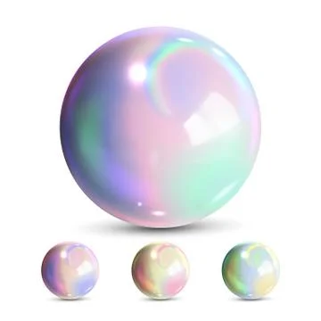 Sphere Ball Vector. Orb Shining. Magic Globe. Fluid Element. Jeweler Perl. Shine Illustrazione stock