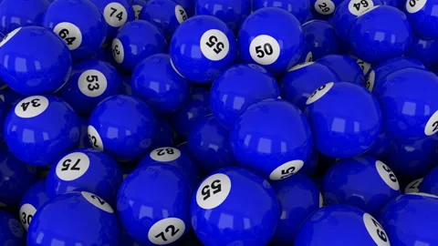 Sphere balls with numbers.Falling down. Stock Footage 131610121