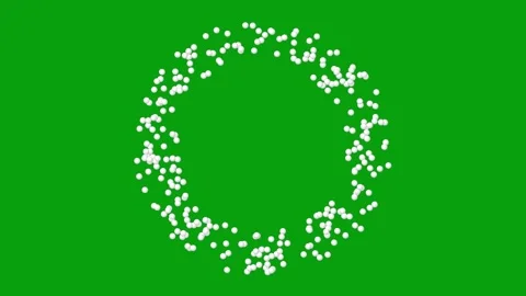Sphere balls revolving in circular motion on green screen Stock Footage 263531373