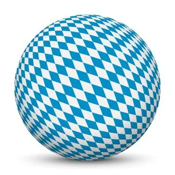 Sphere with Bavarian Diamond Pattern Texture Stock Illustration