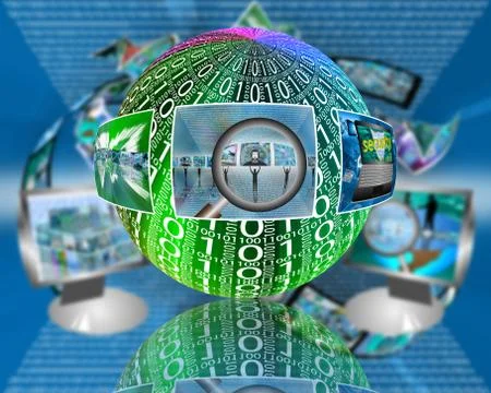 Sphere binary code 스톡 일러스트