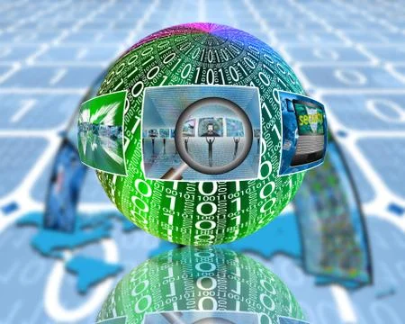 Sphere binary code イラスト素材