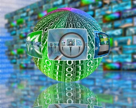 Sphere binary code Stockillustratie