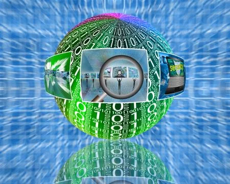 Sphere binary code Stock Illustration