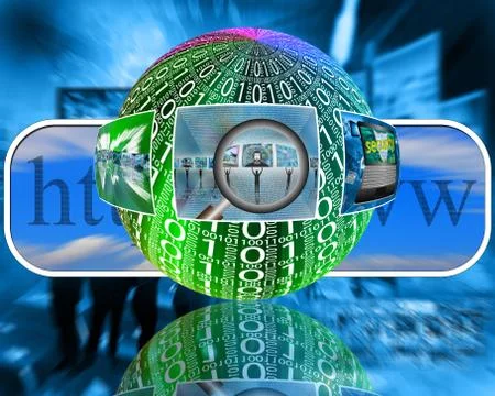 Sphere binary code Stock Illustration