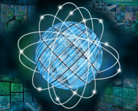 Sphere of binary code Stock Illustration