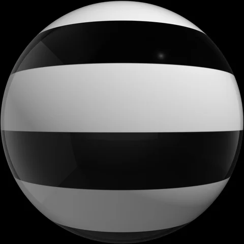 Sphere black with white lines that move up contains alpha channel Video stock 112762864