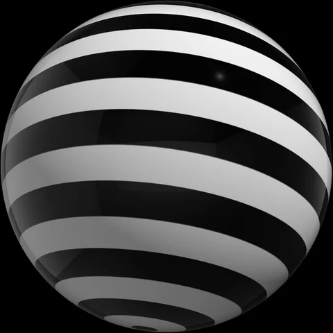 Sphere black with white lines which move up as the sphere tumbles Video stock 112763043