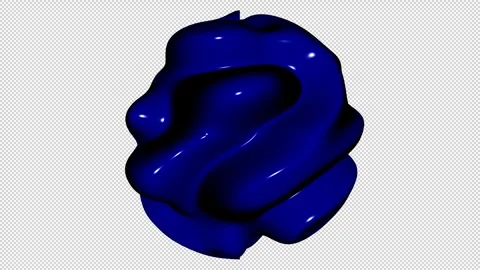 Sphere with Blue Waves, Exclusive, Unique Design, Alpha Channel, 3D Render Stockbeeldmateriaal 270836245