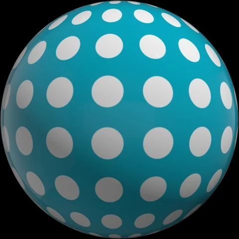 Sphere blue with white dots contains alpha channel Stock Footage 112762321