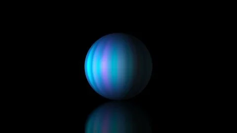 Sphere with bright glowing lines on black, 3d render background, computer 스톡 일러스트