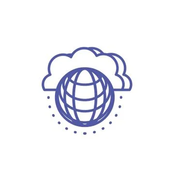Sphere browser with cloud computing Stock Illustration
