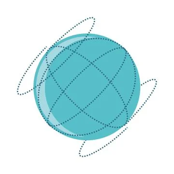 Sphere browser isolated icon Illustrazione stock