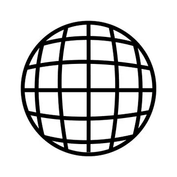 Sphere browser planet icon Illustrazione stock