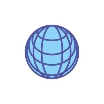 Sphere browser technology isolated icon Stock Illustration