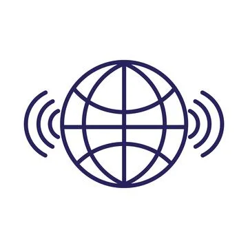 Sphere browser with wifi Stock Illustration