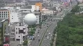 Sphere Building Next To Highway In Beppu Japan Aerial Shot 4K 4k or 4k+ Resolution