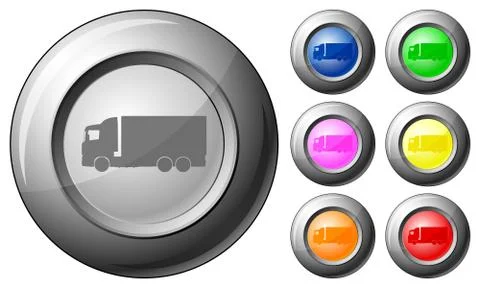 Sphere button truck Stock Illustration