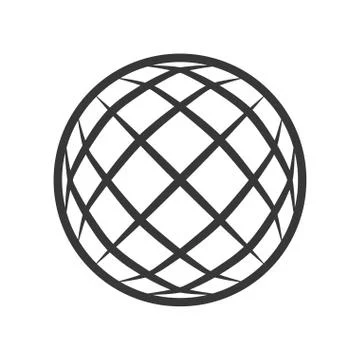 Sphere circle global communication internet web icon. Vector gra Stock Illustration