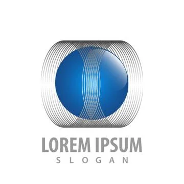 Sphere circle line concept design. Symbol graphic template element vector Stock Illustration