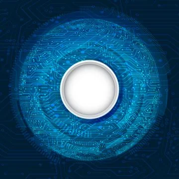 Sphere circuit board vector illustration. Electronic motherboard concept Illustrazione stock