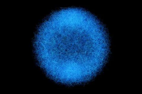 Sphere composed of lines, network data and technology イラスト素材