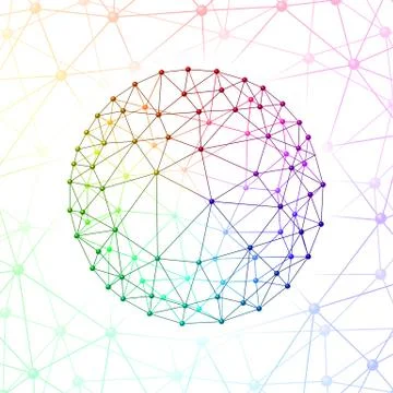 Sphere connected Illustrazione stock