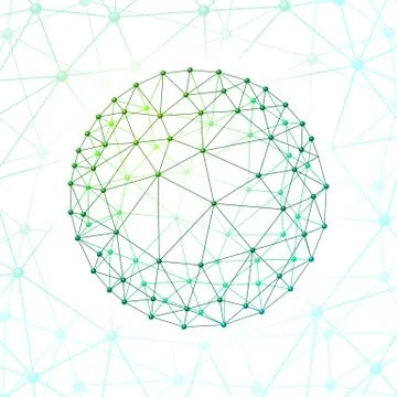 Sphere connected Stock Illustration