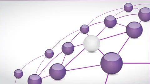 Sphere connection link tech network illustration Stock Illustration