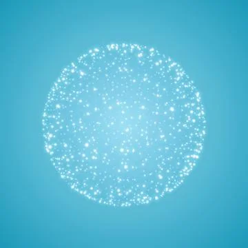 The Sphere Consisting of Points. Global Digital Connections. Abstract grid. Stock Illustration