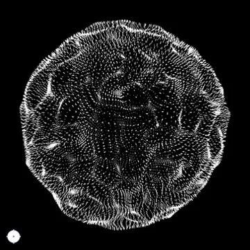 The Sphere Consisting of Points. Global Digital Connections. Stock Illustration