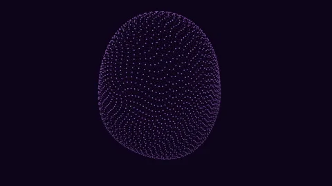 Sphere constructed of dots in intriguing 3d model Stockbeeldmateriaal 311588146