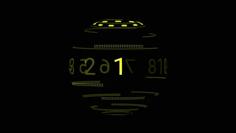 Sphere Countdown with alpha channel Video stock 101202850