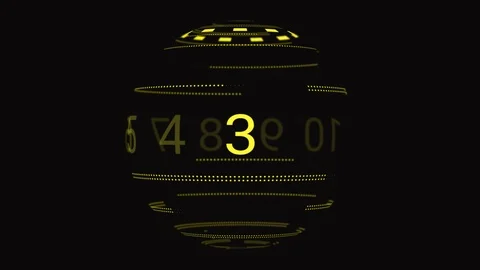 Sphere Countdown Multicolor Stock Footage