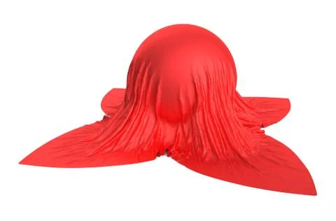 Sphere covered with a red cloth Stock Illustration