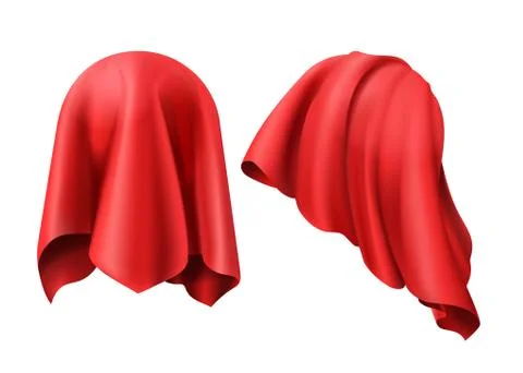 Sphere covered with red cloth Stock Illustration