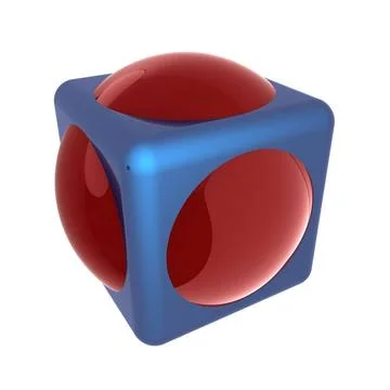 Sphere in a cube 3d design element Sphere in a cube 3d design element Copy... Stock Photos