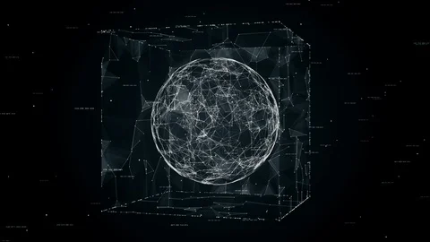 Sphere in cube seamless loop animation Stock Footage 91184849
