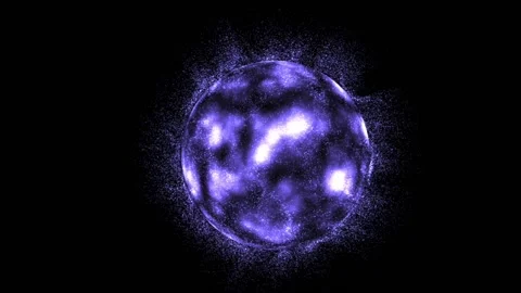 Sphere in the Dark  Abstract  Mesmerizing and Hypnotic Video of a Glowing Sp Video stock 238513910