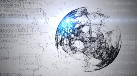 Sphere of data Video stock 33868577