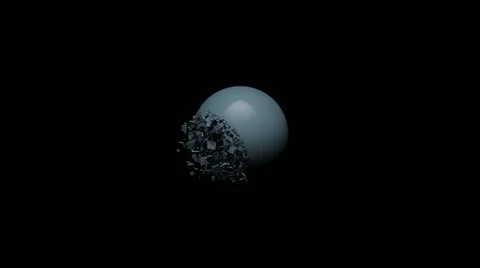 Sphere Destruction Stock Footage 64652727