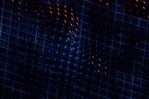 Sphere On Digital Grid  Illustrazione stock